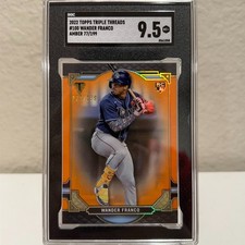 2022 Topps Triple Threads Rookie RC Amber /199 Wander Franco #100 SGC 9.5