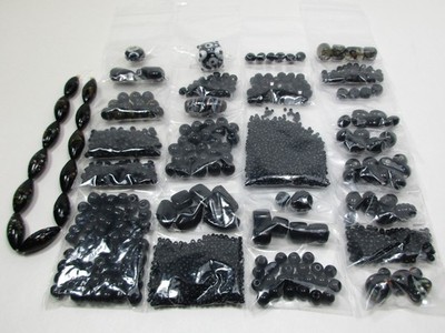 1/2 lb. Bulk Bead Lot - Craft & Jewelry Making - Black Mix