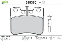 Valeo Bremsbelagsatz, Scheibenbremse 598360 FüR CitroËN Peugeot