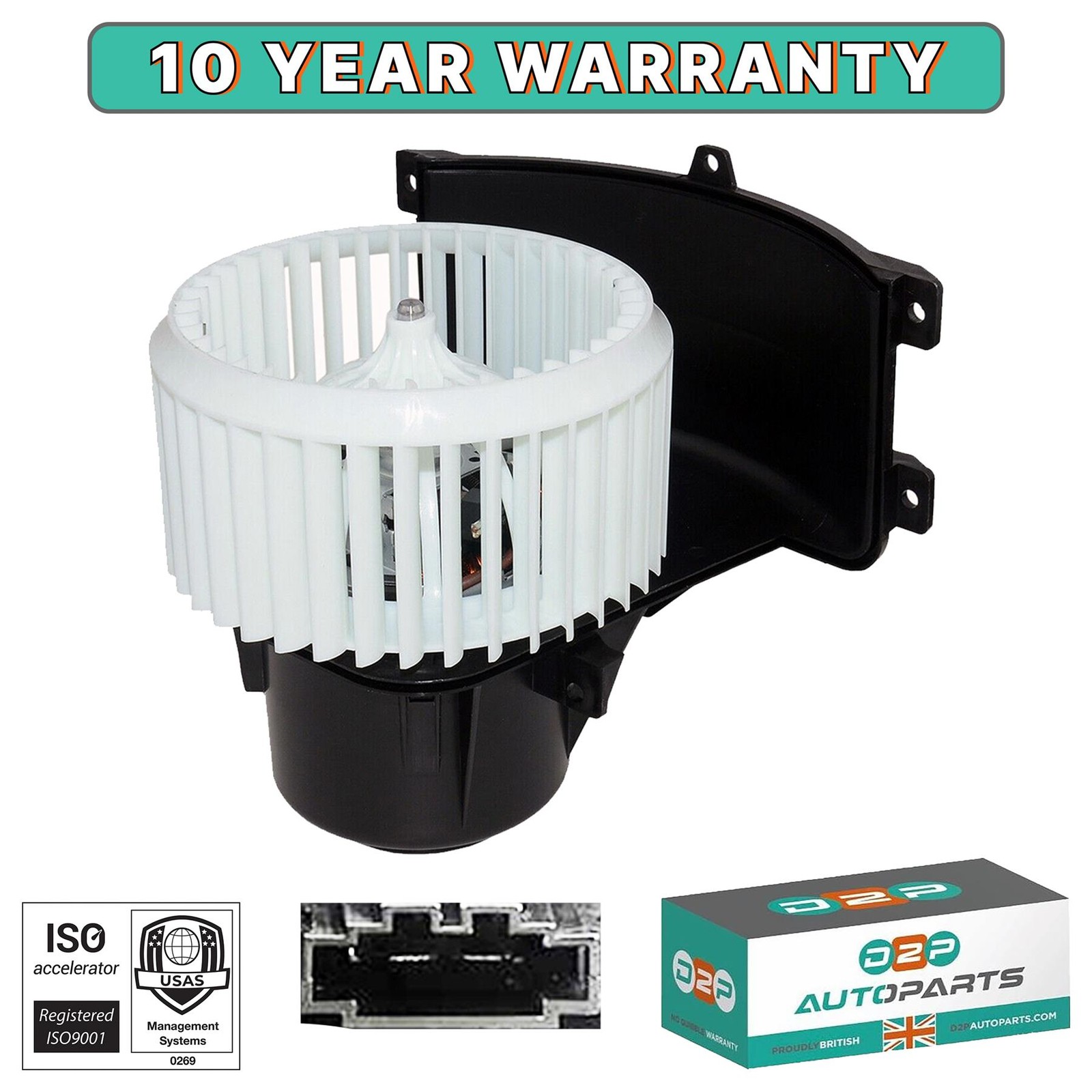 HEATER BLOWER MOTOR FAN RHD FOR AUDI Q7 7L0820021A 7L0820021E WITH AIR CON NEW - Image 4