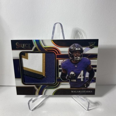 Malaki Starks 2025 Select Prizm Rookie Jumbo Rookie Swatch 4 Colored Patch /99