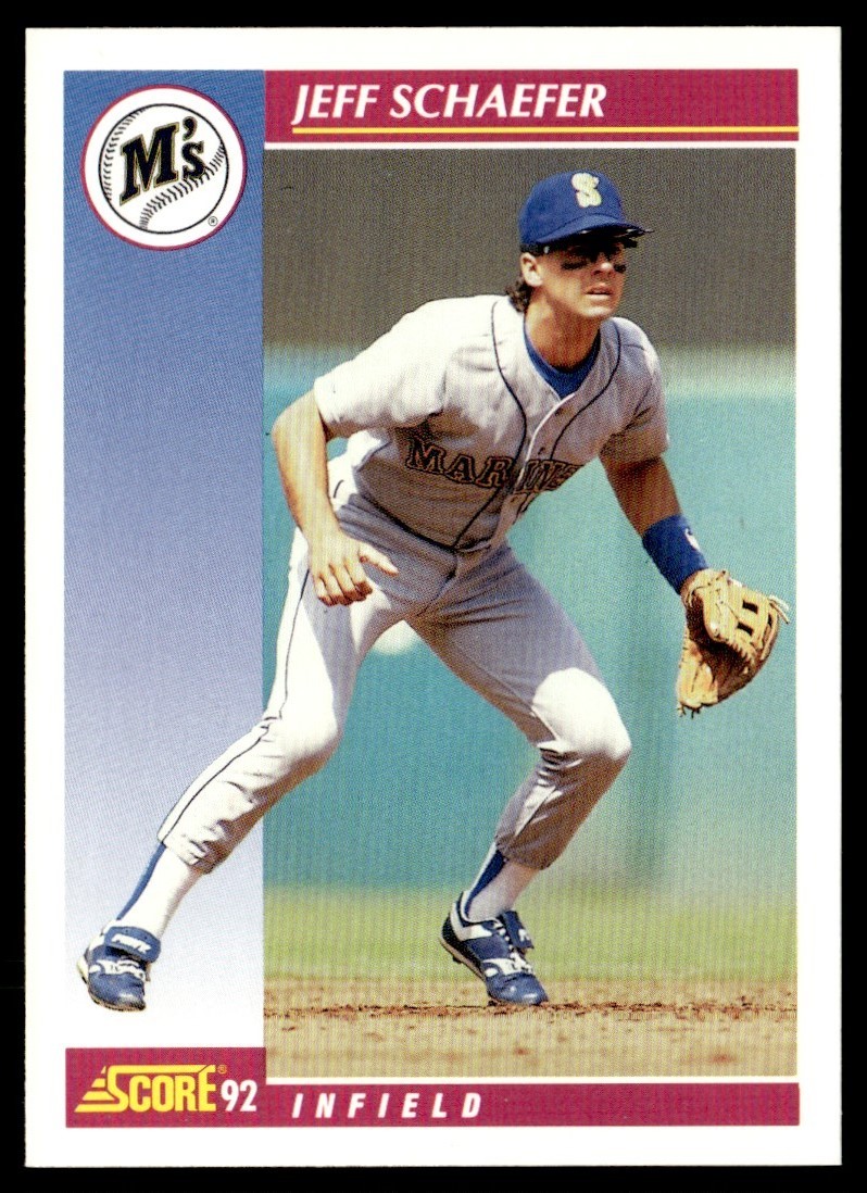 1992 Score Jeff Schaefer Seattle Mariners #629
