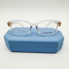 Swarovski SK2032 Eyeglasses Transparent Crystal Frames Demo Lenses 54mm NEW
