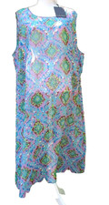 Marina Rinaldi Shift Maxi Dress Floral Plus Size 24 US Designer New
