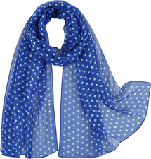 Herebuy - Unique Women's Floral Scarves: Chiffon Flowers Birds Printed Scarf