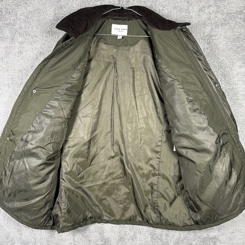 Cole Haan Signature Coat Mens 2XL Utility Jacket Barn Elbow Quilted Corduroy - Picture 7 of 11