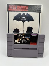 Batman Returns (Super Nintendo SNES, 1993) Authentic Cart Tested W/Plastic Case