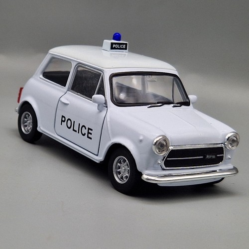Mini Cooper Police Car Diecast Model Car 1/34 - New In Box by Welly