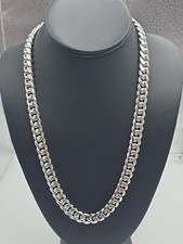 NEW 925 STERLING SILVER MIAMI CUBAN LINK CHAIN NECKLACE 22" Inch 10.5 MM