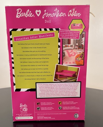 Barbie Loves Jonathan Adler Puppe - 2009 Pink Label 50th Anniversary N6579 Neu in OVP - Bild 12 von 16