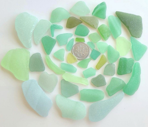 green sea glass from Japan   Genuine Sea Glass Surf-Tumbled