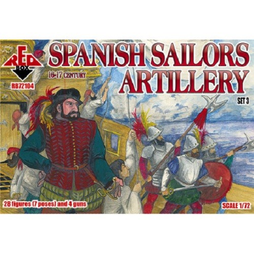 Red Box RB72104 - 1:72 Spanish Sailor Artillery, 16th-17th Century, Set 3 - New