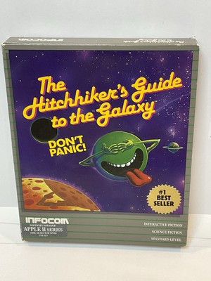 Vintage Apple II  RPG The Hitchhiker's Guide to the Galaxy Infocom Game