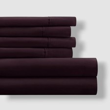 Ienjoy Home Purple Premium Ultra Soft 6-Piece Bed Sheet Set Size, King'