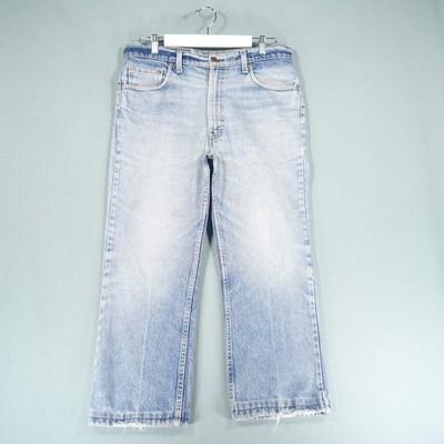 Vintage Levis 517 Jeans Herren W36 L34 Blue Wash Western Rot Batwing Distressed USA