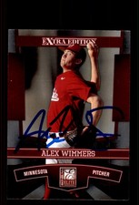 Signed Baseball Card Auto Alex Wimmers 2010 Donruss Elite #26 Twins