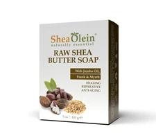 Raw Shea Butter Shea Olein Natural Soap 5 oz Bar With Jojoba Oil Pack of 6