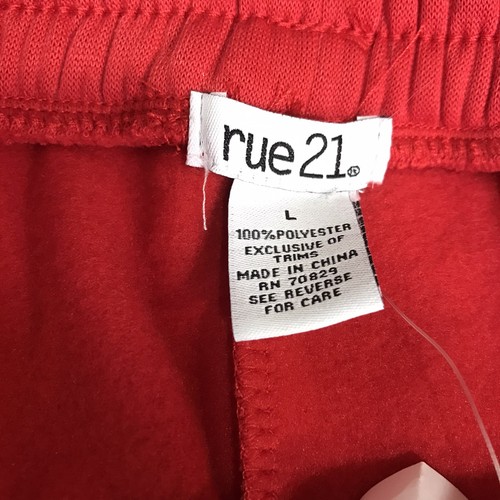 Rue 21 Boyfriend Jogger Pant’s Men’s Size L Color Red Pocket’s Side Mid Rise NWT - Picture 2 of 14