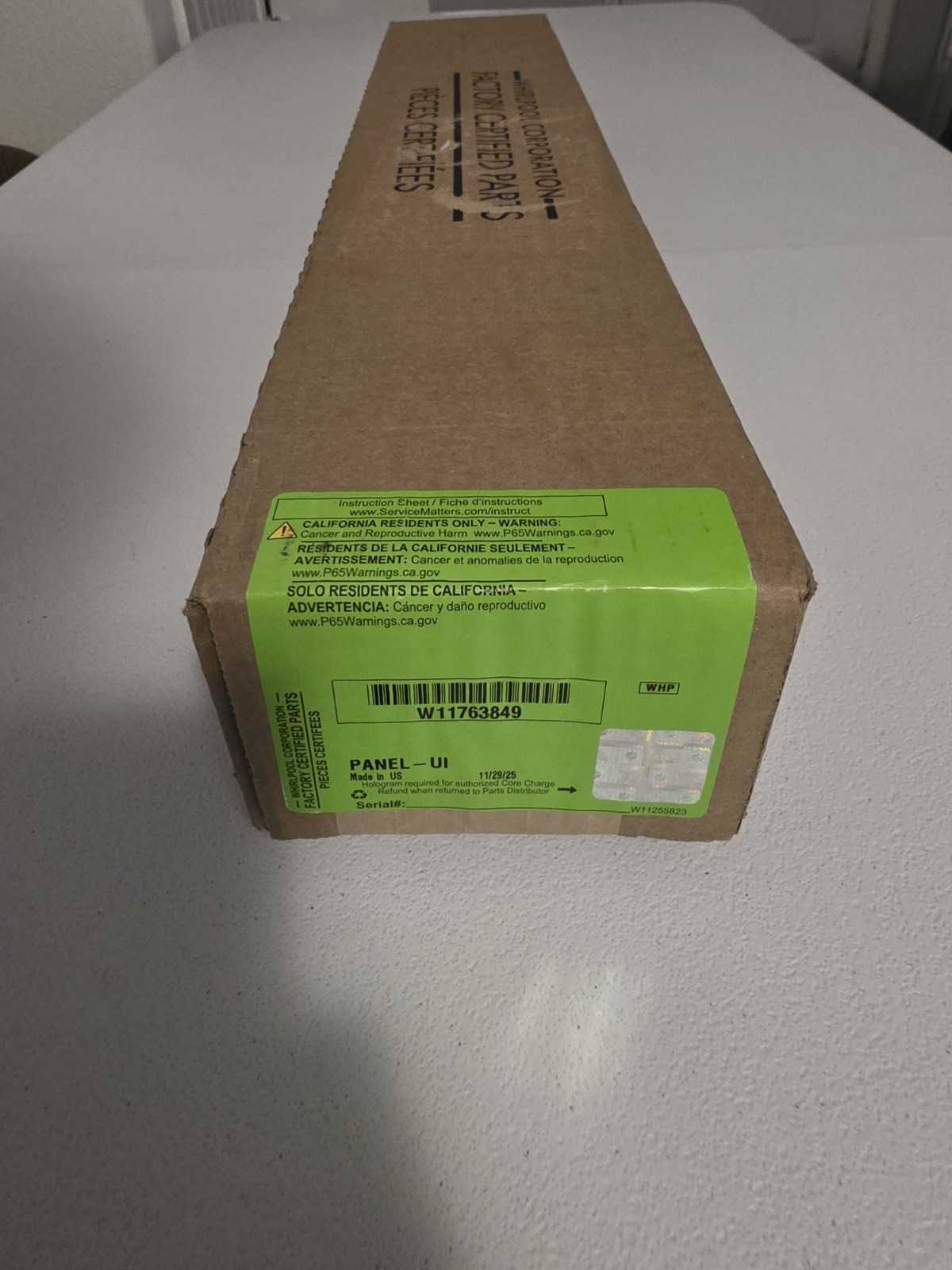 Genuine OEM Whirlpool W11763849 JennAir Freezer Control Panel UI