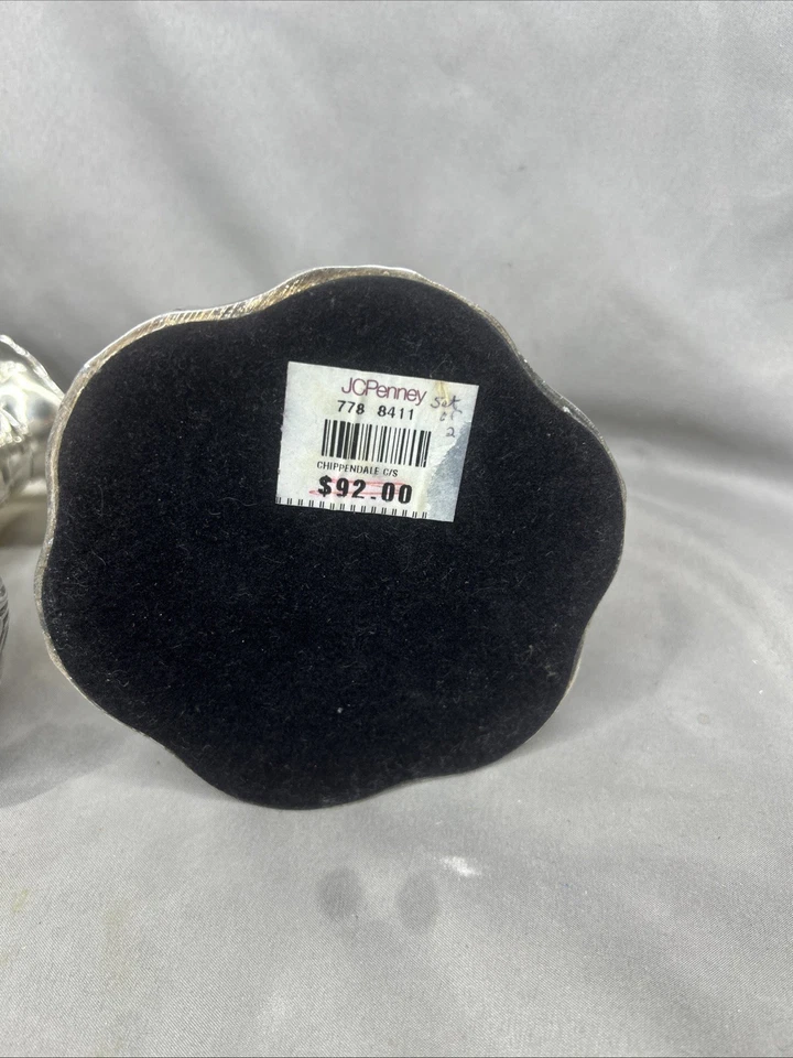 2 candelabros de consola ponderados Gorham Silverplate Chantilly Hollowware DE COLECCIÓN Foto 4 de 4