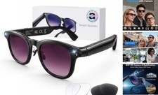 AI Smart Glasses with Camera, 8MP HD Bluetooth Camera Glasses, Piano black