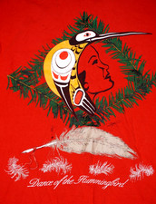 Vintage Native American Art T Shirt Mens XL Single Stitch Bird Graphic 90s Tee