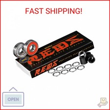 Bones Reds Bearings 8 pk w/Spacers Washers Bundle