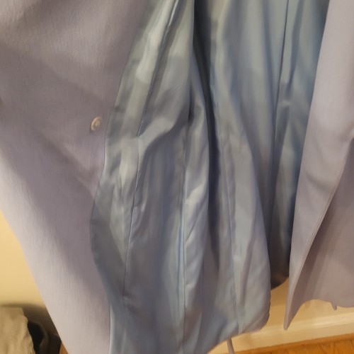 Cole Haan Signature Slick Wool Blend Belted Wrap Coat Ice Blue-Size 14-EXCELLENT - Picture 15 of 24