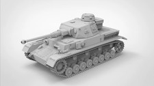 3D Printed 1/72/87/144 German Panzer IV Tank Type F2 Unpainted Model Kit