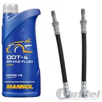 2Xbremsschlauch HINTEN+1L Mannol DOT 4 Passend FüR Ford Galaxy 2 Mondeo 4 S-MAX