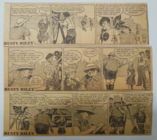 (26) "Rusty Riley" Dailies by Frank Godwin from 10/1955 Size: 2.5 x 8 inches