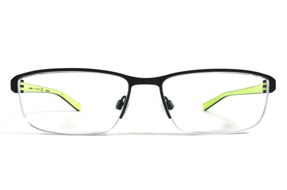 耐克眼镜框 8098 015 黑色霓虹绿色矩形半边 56-16-140 — 第 2/4 张图片