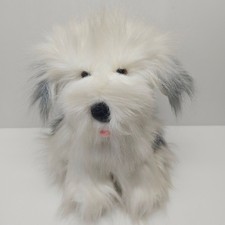 Dakin Fun Farm Old English Sheepdog Seated Realistic Plush Dog 12 Inches 1986