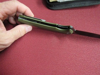We Knife Company 617C G10 HANDLE Flipper 4'' D2 Black Stonewashed Two-Tone Blade