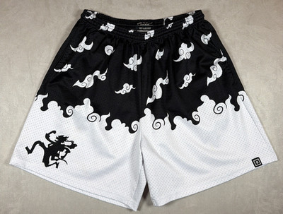 Some Slight Clothing Mesh Shorts Men's 2XL Black White Anime Streetwear