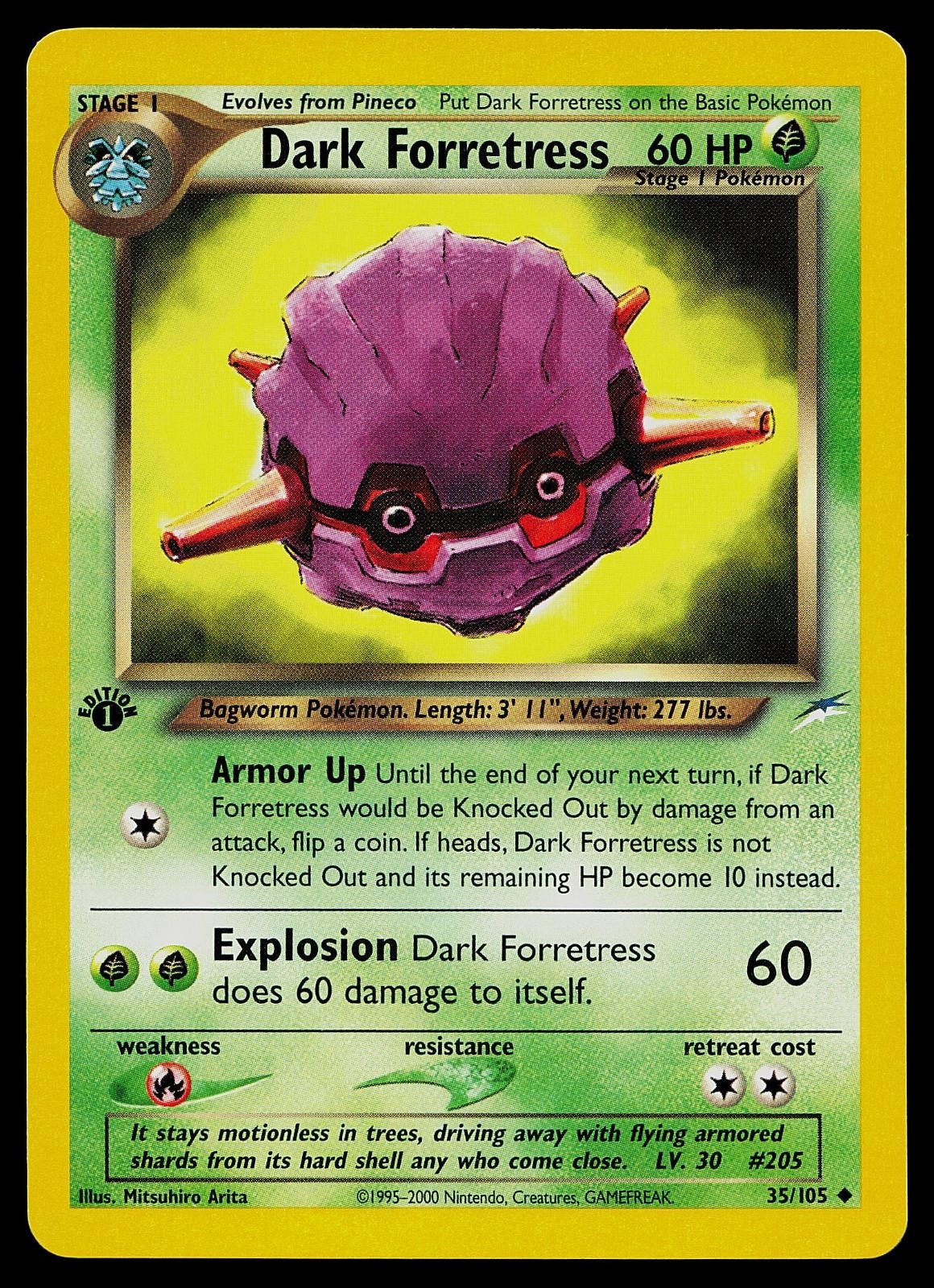 Pokemon Card - Dark Forretress Neo Destiny 35/105 1st Edition Uncommon