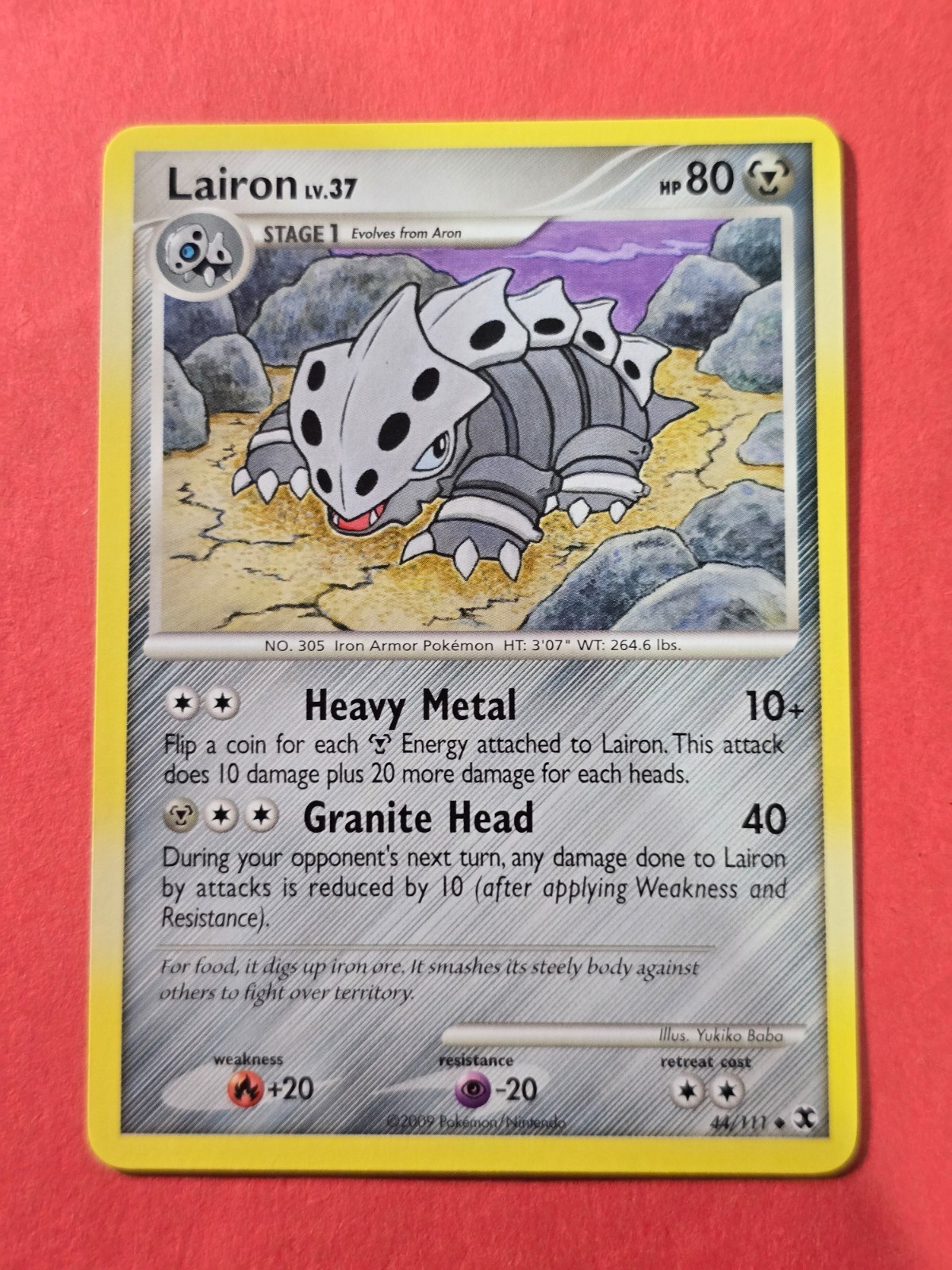 2009 Pokemon Platinum Rising Rivals #44 Lairon, UC, NF/H, cd4