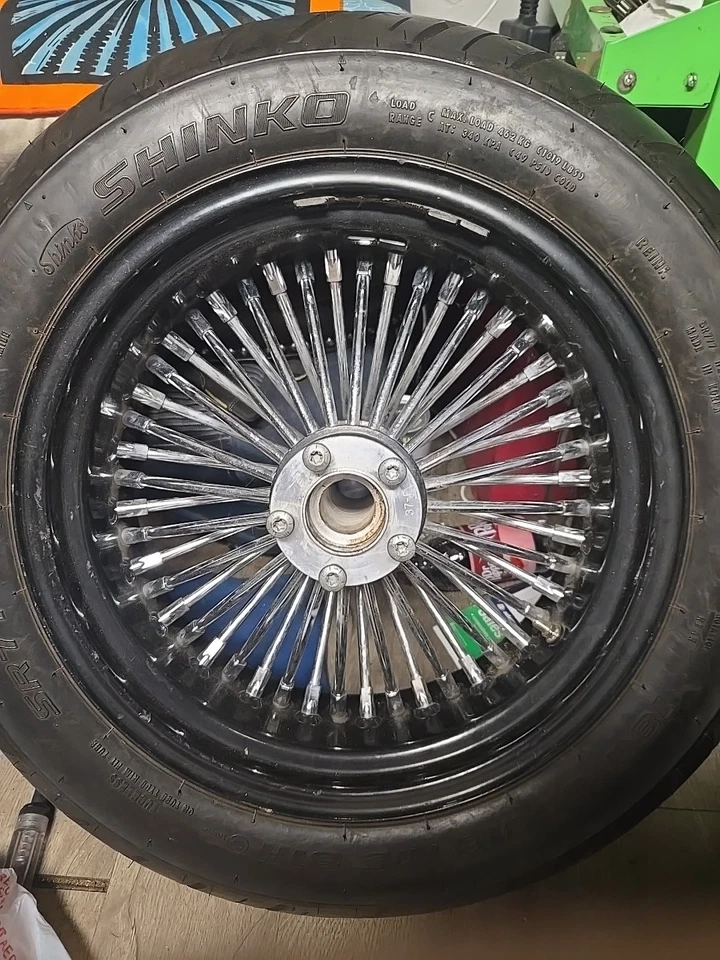 DNA Black Mammoth Fat 52 Spoke Wheels - Chrome - Image 3 of 3