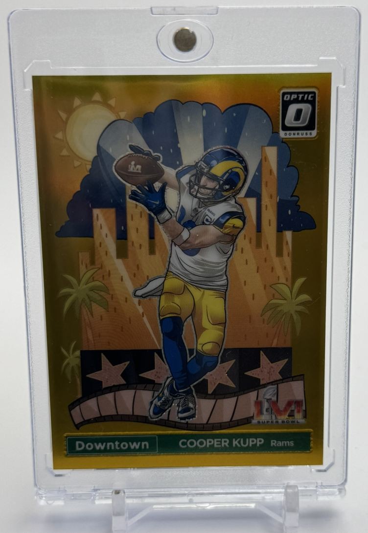 2023 Donruss Optic Super Bowl Downtown Gold Cooper Kupp 05/10 Los Angeles Rams
