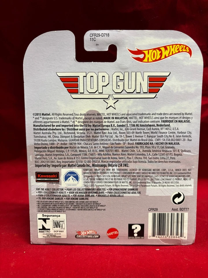 KAWASAKI NINJA GPZ 900R TOP GUN 2015 Hot Wheels Retro Entertainment Series Foto 2 de 2