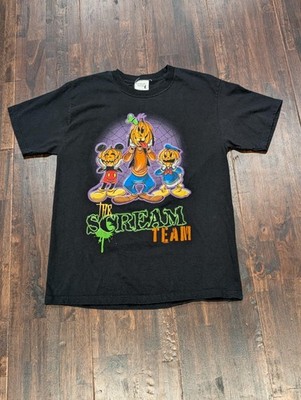 Disney Shirt Mens Medium Mickey The Scream Team Halloween Glow Cast Exclusive