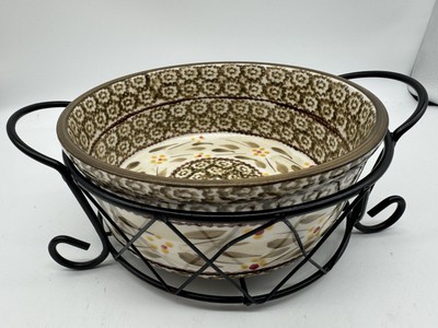 TempTations BROWN Presentable Ovenware 1.5 QT Casserole Dish,WIRE HOLDER