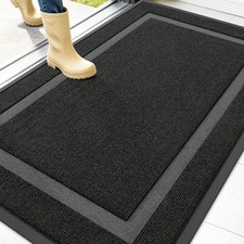 Front Door Mat Indoor Outdoor Entrance, Waterproof All-Season, All-Weather Do...