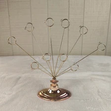 Vintage Interational Silver Plated Wire Photo Card Display Stand Holder