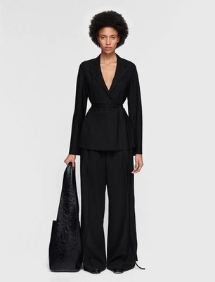 Joseph Black Lightweight Wool Blend 2 Piece Suit 42 NWTs