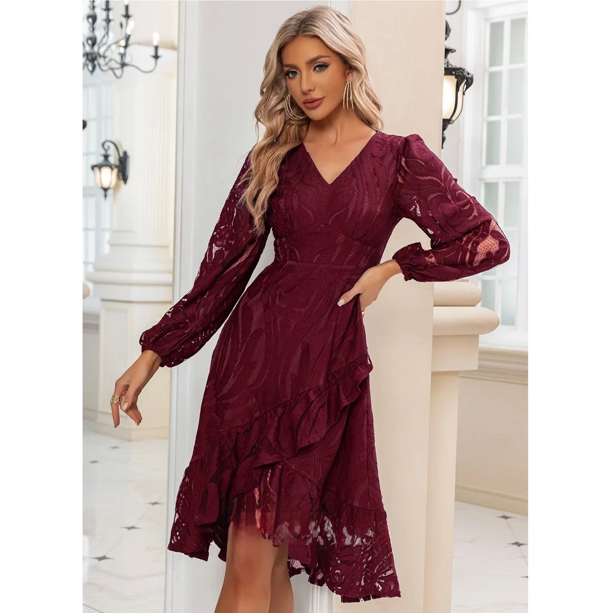Lace Red Fit & Flare Dresses for Women for sale | eBay