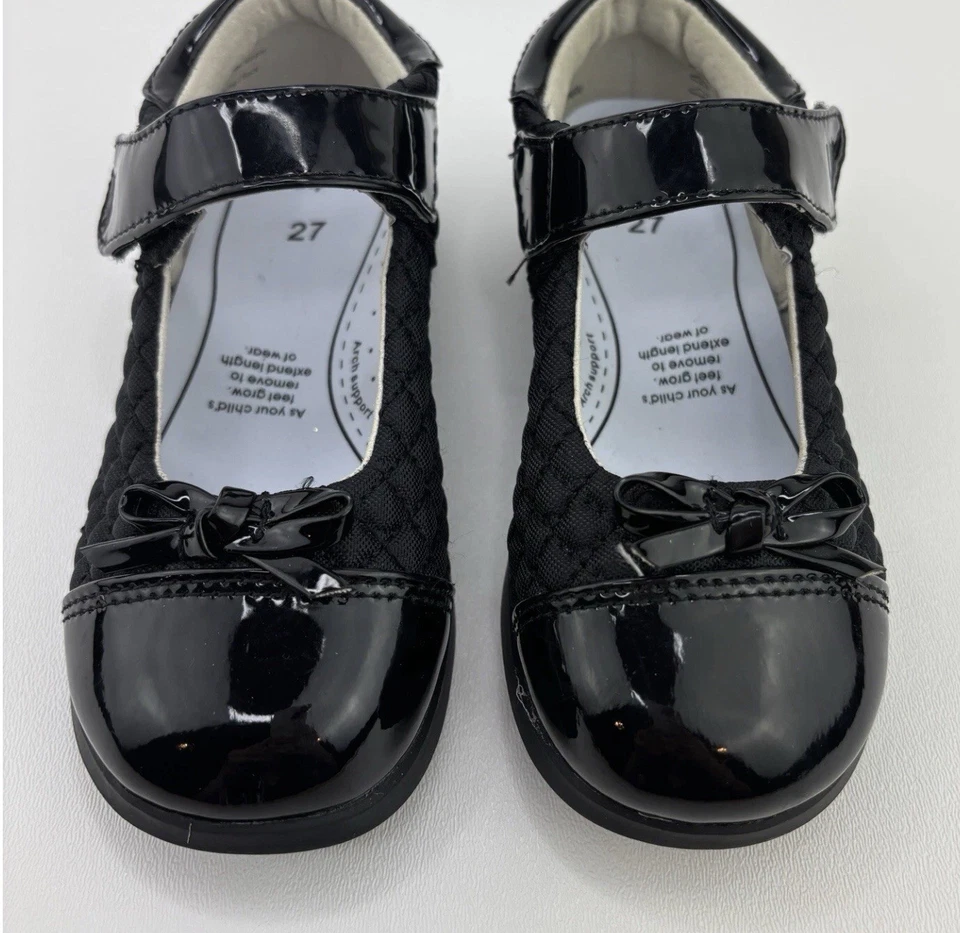 Pediped Naomi Mary Jane 鞋 皮革 弹性 学步儿童 尺码 10-10.5 黑色 — 第 2/4 张图片