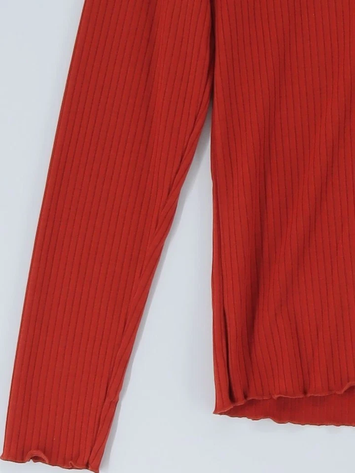 Polo Mujer La Redoute L Naranja Poliéster con Elastano, Viscosa Básica Foto 4 de 4