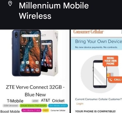 Consumer Cellular Verve Connect eSim GSM Unlocked AT&T/T-Mobile/Mint Mobile 