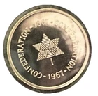 0.740 ozt ASW, Proof,  .925, 1967 Canada Confederation Sterling Silver Medal